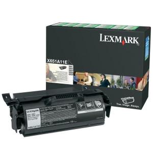 Lexmark original toner X651A11E, black, 7000str., return