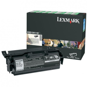 Lexmark originál toner X651H11E, black, 25000str., return