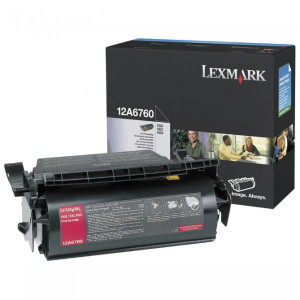 Lexmark originální toner 12A6760, black, 10000str.