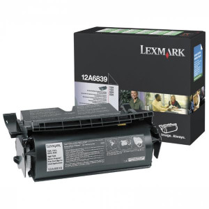 Lexmark originální toner 12A6839, black, 20000str., label application, return