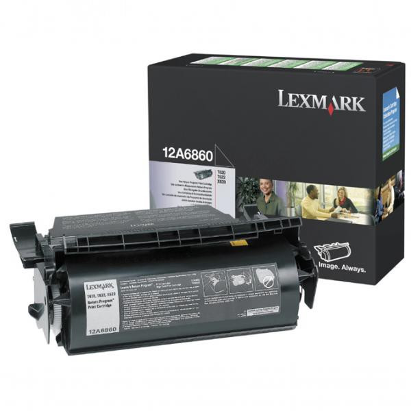Lexmark original toner 12A6860, black, 10000str., return