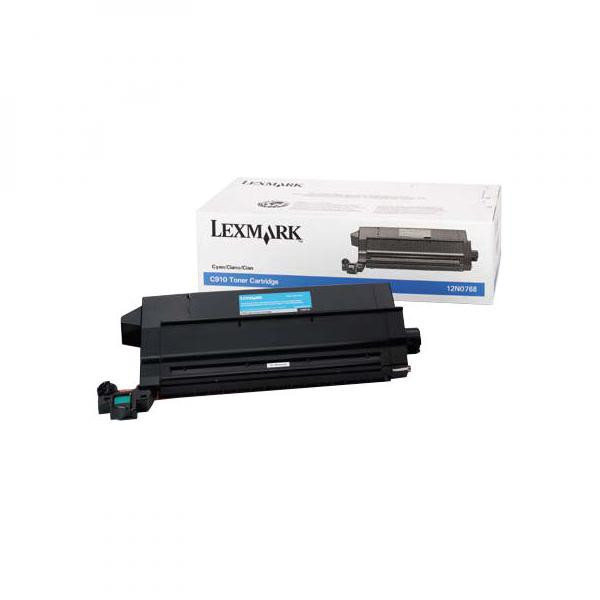 Lexmark original toner 12N0768, cyan, 14000str.