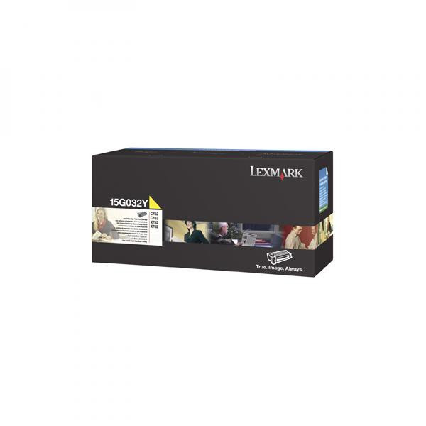 Lexmark originální toner 15G032Y, yellow, 15000str., high capacity