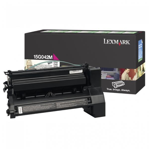 Lexmark original toner 15G042M, magenta, 15000str., return
