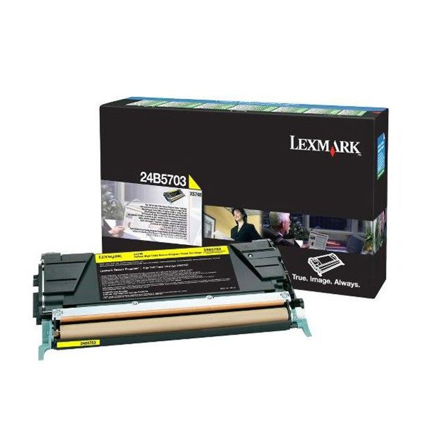Lexmark original toner 24B5703, yellow, 10000str., high capacity, return