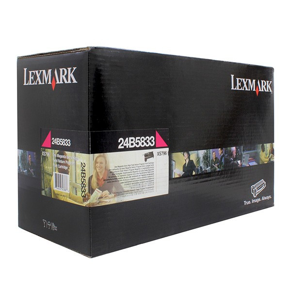 Lexmark originální toner 24B5833, magenta, 18000str., extra high capacity, return