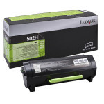 Lexmark original toner 50F2H0E, 502H, black, 5000str., high capacity, return