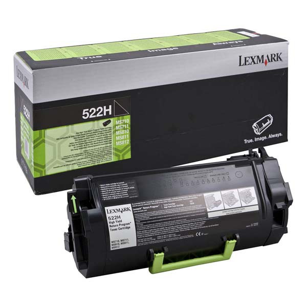 Lexmark original toner 52D2H0E, 522HE, black, 25000str.