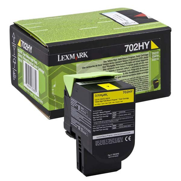 Lexmark original toner 70C2HY0, yellow, 3000str., high capacity, return