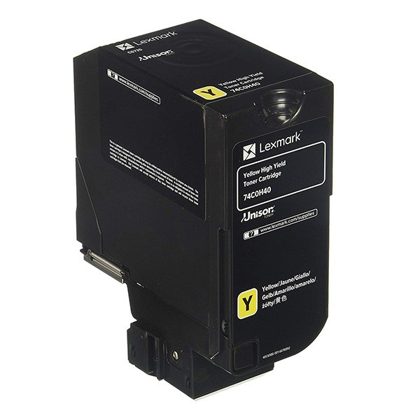 Lexmark original toner 74C0H40, yellow, 12000str., high capacity