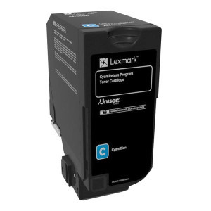 Lexmark original toner 74C20C0, 74C20C0, cyan, 3000str., return