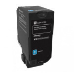 Lexmark original toner 74C2HC0, cyan, 12000str., high capacity