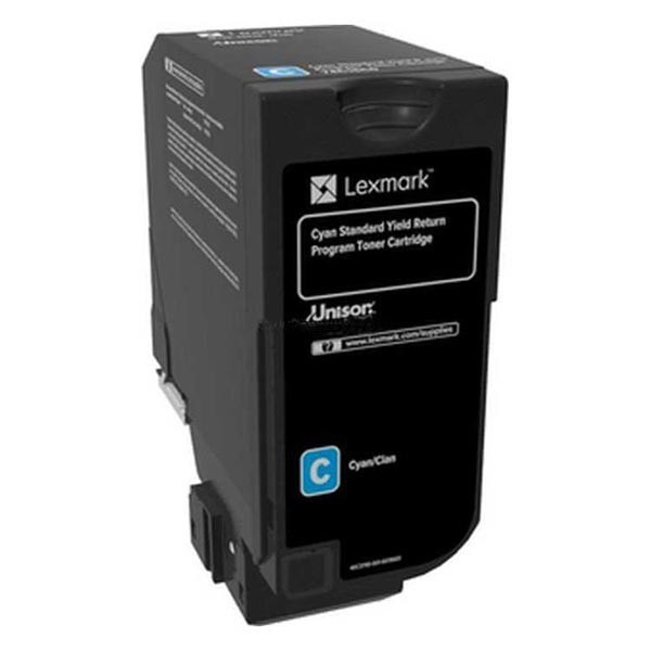 Lexmark original toner 74C2SC0, cyan, 7000str., return