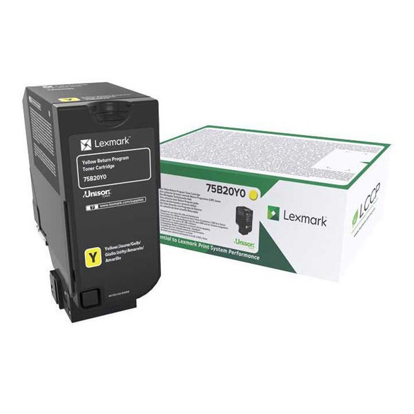 Lexmark original toner 75B20Y0, yellow, 10000str., return