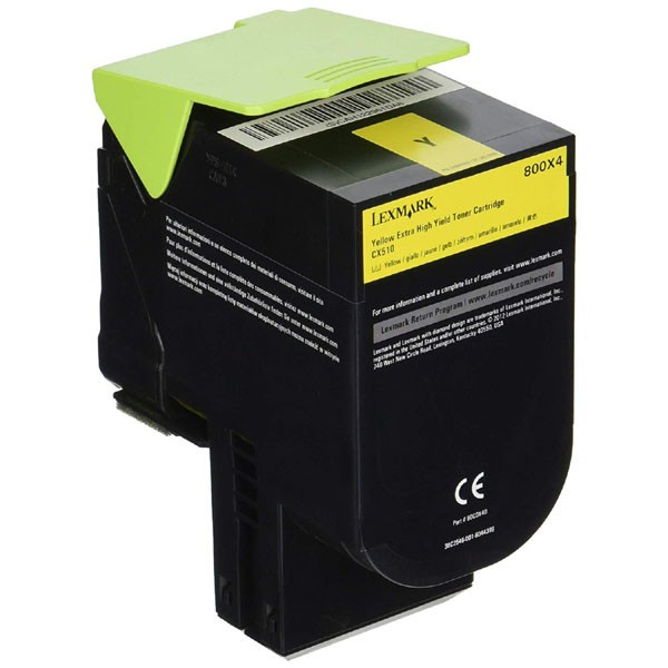 Lexmark original toner 80C0X40, yellow, 4000str., extra high capacity