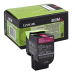 Lexmark original toner 80C20M0, magenta, 1000str., return