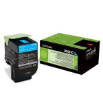 Lexmark original toner 80C2HC0, cyan, 3000str., return