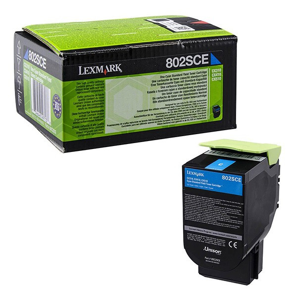 Lexmark original toner 80C2SCE, cyan, 2000str.