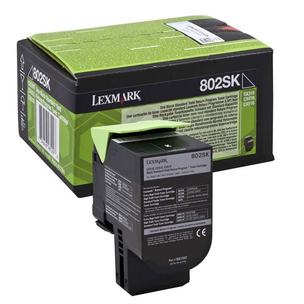 Lexmark originál toner 80C2SK0, black, 2500str., return