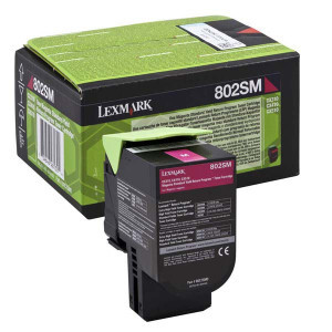 Lexmark original toner 80C2SM0, magenta, 2000str., return