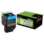 Lexmark original toner 80C2XC0, cyan, 4000str., extra high capacity, return