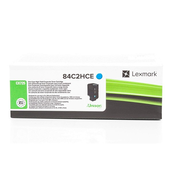 Lexmark original toner 84C2HCE, cyan, 16000str., high capacity, return