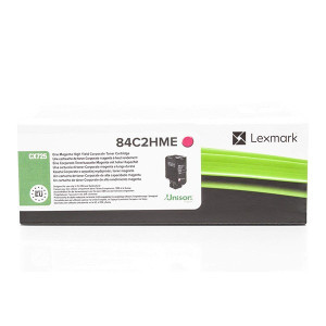 Lexmark original toner 84C2HME, magenta, 16000str., high capacity, return
