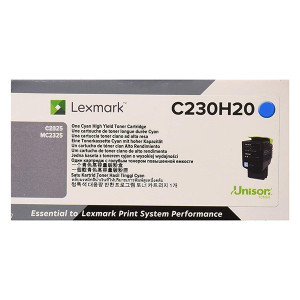 Lexmark originál toner C230H20, cyan, 2300str., high capacity