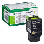 Lexmark originál toner C232HY0, yellow, 2300str., high capacity, return
