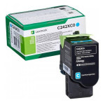 Lexmark original toner C242XC0, cyan, 3500str., extra high capacity, return