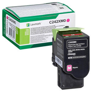 Lexmark original toner C242XM0, magenta, 3500str., extra high capacity, return