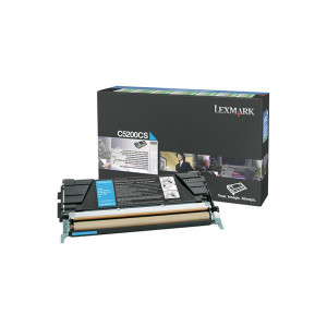 Lexmark original toner C5200CS, cyan, 1500str., return