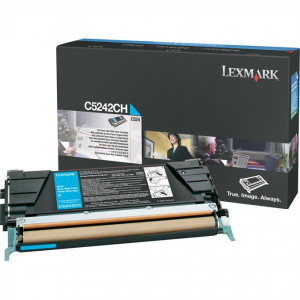 Lexmark originální toner C5242CH, cyan, 5000str.
