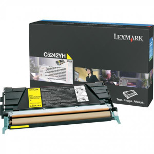 Lexmark originál toner C5242YH, yellow, 5000str.