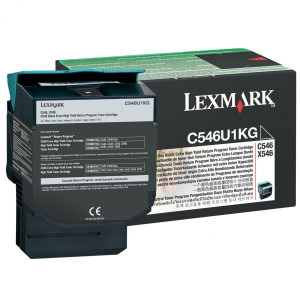 Lexmark originál toner C546U1KG, black, 8000str., return