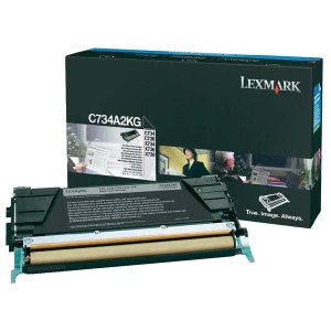 Lexmark originál toner C734A2KG, black, 8000str.