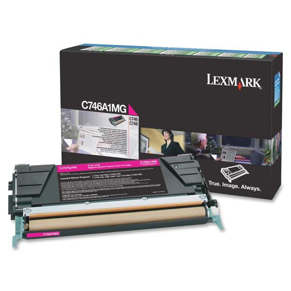 Lexmark original toner C746A1MG, magenta, 7000str., return