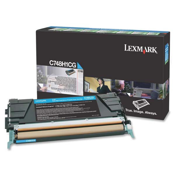 Lexmark originální toner C748H1CG, cyan, 10000str., high capacity, return