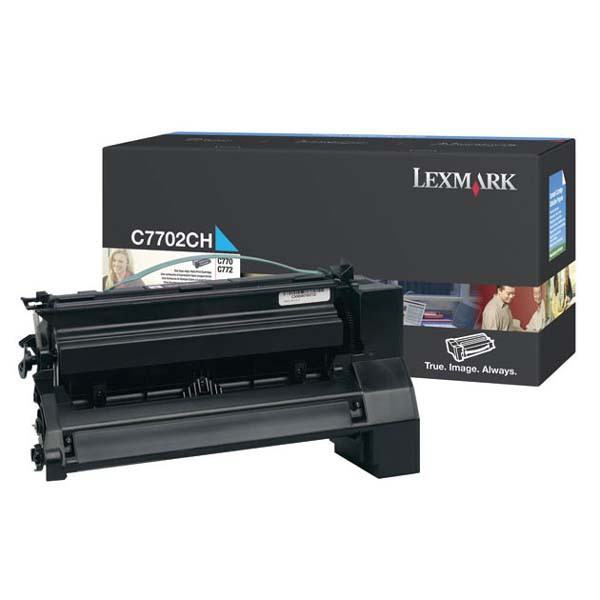 Lexmark original toner C7702CH, cyan, 10000str., high capacity