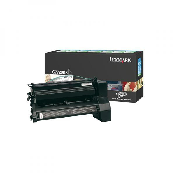 Lexmark originální toner C7720KX, black, 15000str., return
