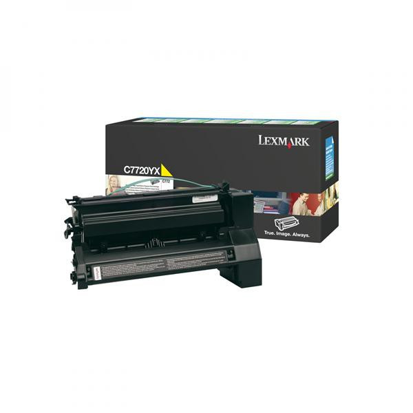 Lexmark original toner C772YX, yellow, 15000str., return
