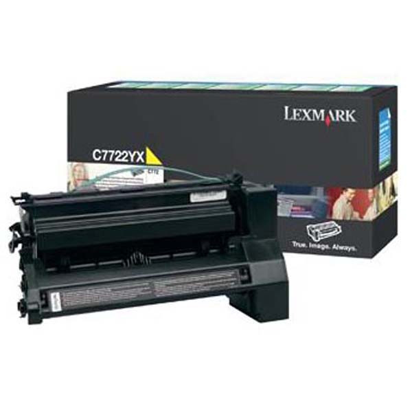 Lexmark original toner C7722YX, yellow, 15000str.