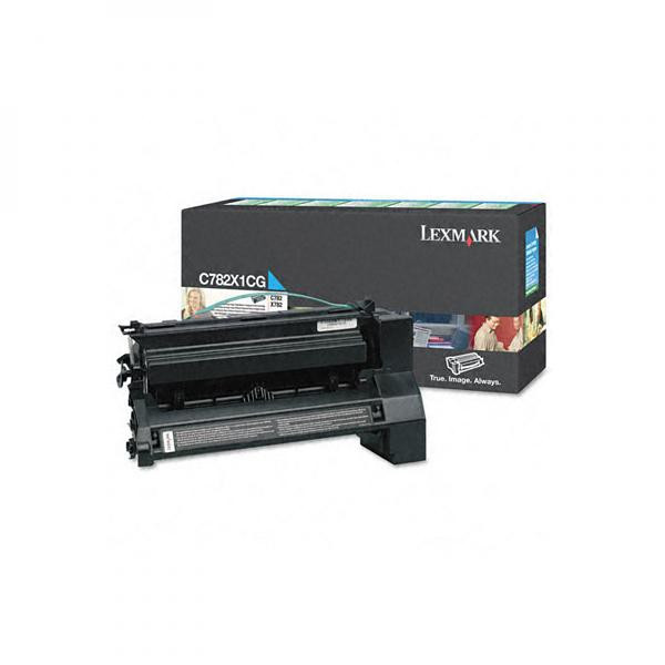 Lexmark originální toner C782X1CG, cyan, 15000str., return