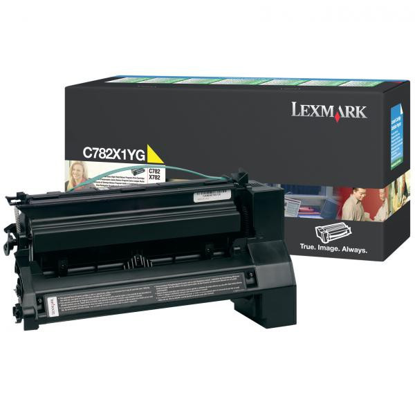 Lexmark originální toner C782X1YG, yellow, 15000str., return