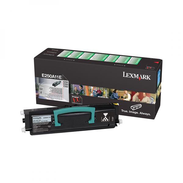Lexmark original toner E250A11E, black, 3500str., return
