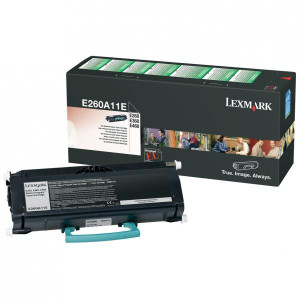 Lexmark original toner E260A11E, black, 3500str., return