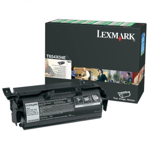 Lexmark originální toner T654X04E, black, 36000str., extra high capacity, return