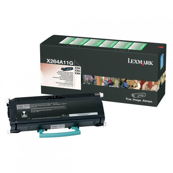Lexmark original toner X264A11G, black, 3500str., return