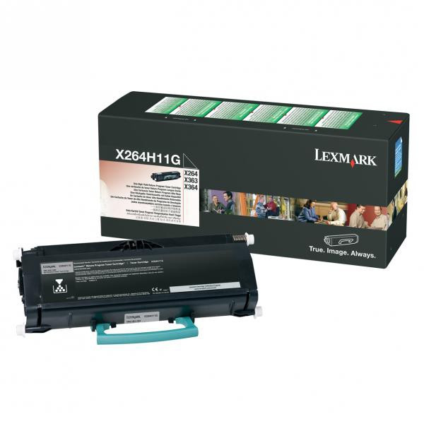 Lexmark original toner X264H11G, black, 9000str., high capacity, return