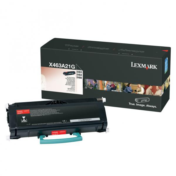 Lexmark original toner X463A21G, black, 3500str.